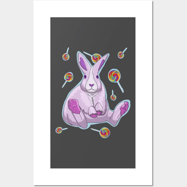 Lollipop Bunny Wall Art by Xetalo